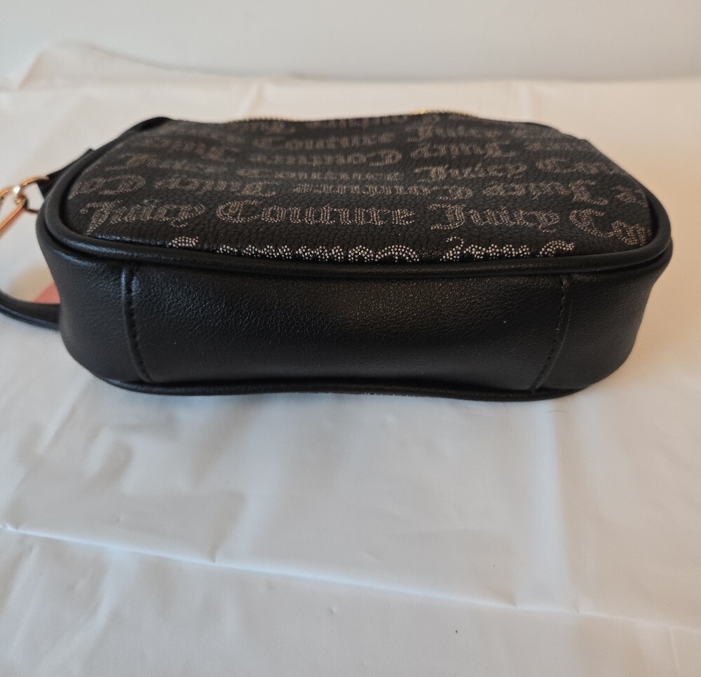 Juicy Couture Gothic Script Wristlet with Gold Heart Charm - Picture 6 of 8